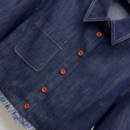 ZIMMERMAN 25S SHORT SLEEVE DENIM SHIRT 264724