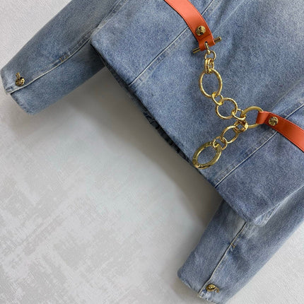 CELINE 26S CREW NECK DENIM JACKET 113