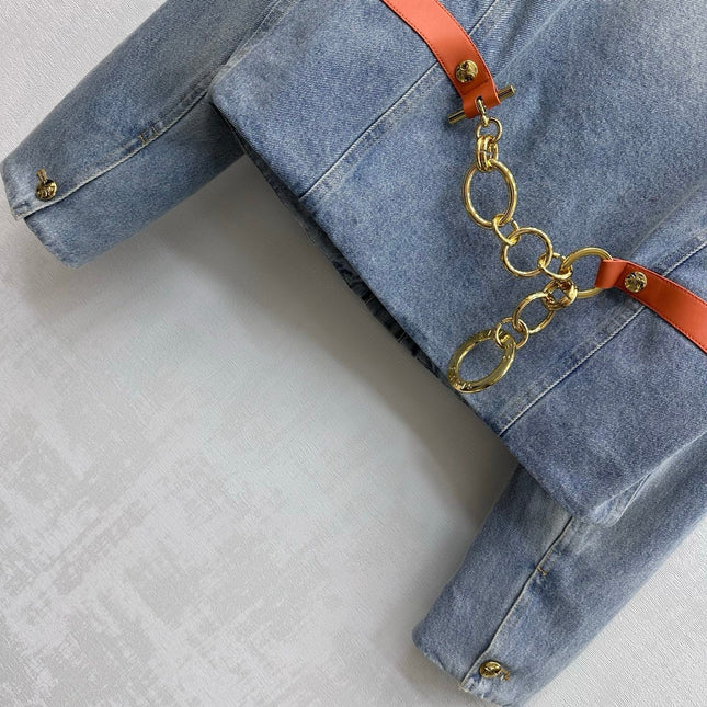 CELINE 26S CREW NECK DENIM JACKET 113