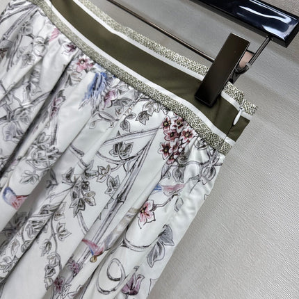 DIOR 26S FLORAL SILK SKIRT 1195