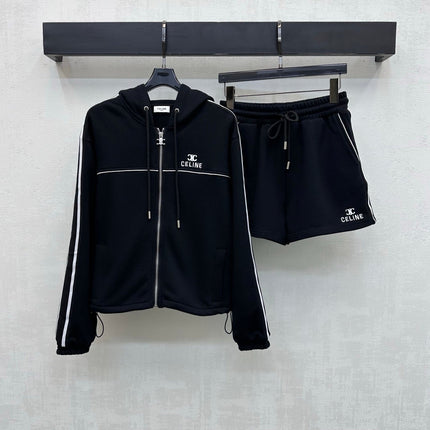 CELINE 26S HOODED JACKET AND SHORTS SET 126