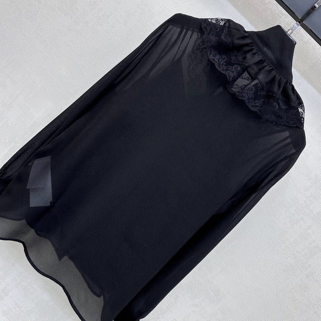 GUCCI 26S LONG-SLEEVE BOW-TIE BLOUSE 476