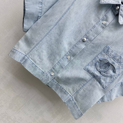 CHANEL 26S SHORT-SLEEVE DENIM SHIRT 1434