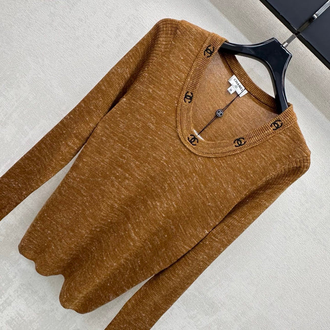 CHANEL 26S LONG-SLEEVE KNIT TOP 1382