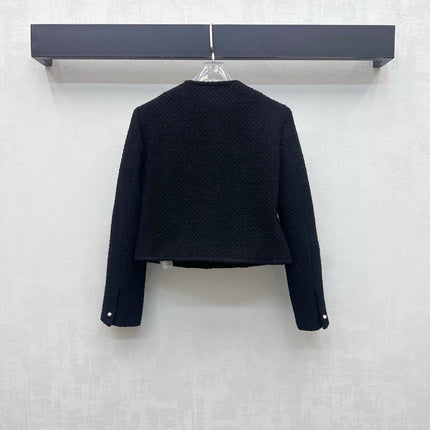 CELINE 26S ROUND-NECK TWEED JACKET 557