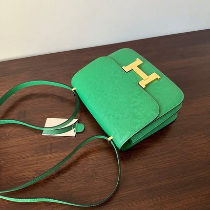 CONSTANCE 18 GREEN EPSOM GOLD HARDWARE