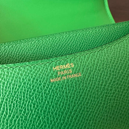 CONSTANCE 18 GREEN EPSOM GOLD HARDWARE