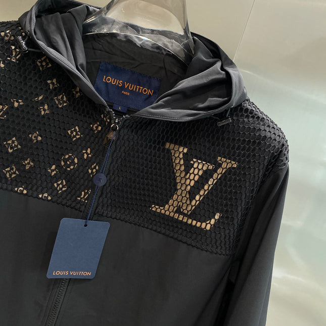 LV HOODED JACKET BLACK 238903