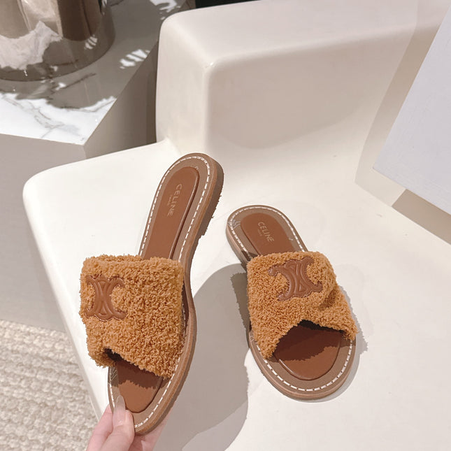 CELINE 25S LYMPIA TWISTED SANDAL IN BURNT ORANGE SPONGE FABRIC