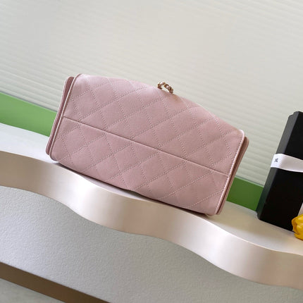 CHANEL 25S HOBO BAG 30 IN LIGHT PINK CAVIAR WITH GOLD HARDWARE