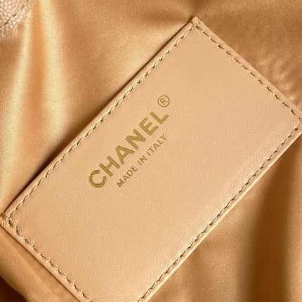 CHANEL 26S HOBO BAG 30 IN DARK BEIGE CAVIAR CALFSKIN GOLD HARDWARE
