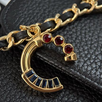 CHANEL 26S WALLET ON CHAIN 22 IN BLACK GRAINED CALFSKIN GOLD HARDWARE
