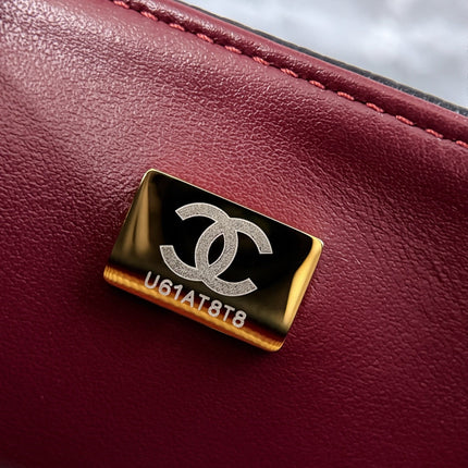 CHANEL 26S WALLET ON CHAIN 22 IN BLACK GRAINED CALFSKIN GOLD HARDWARE