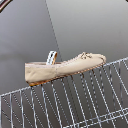 BALLET FLAT SHOES LIGHT NUDE SHEEPSKIN