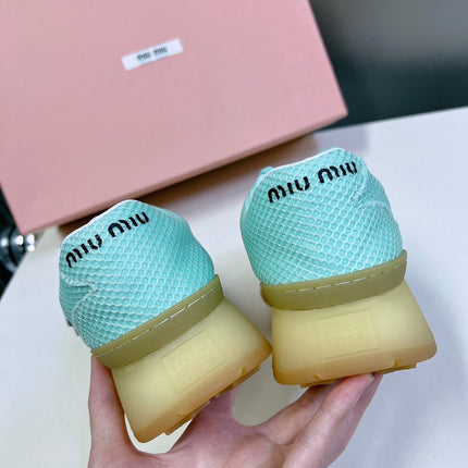 BASIC SNEAKERS IN TURQUOISE MESH