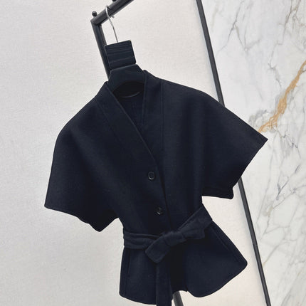 DIOR 25S SHORT DOUBLE-FACED KNIT COAT 586