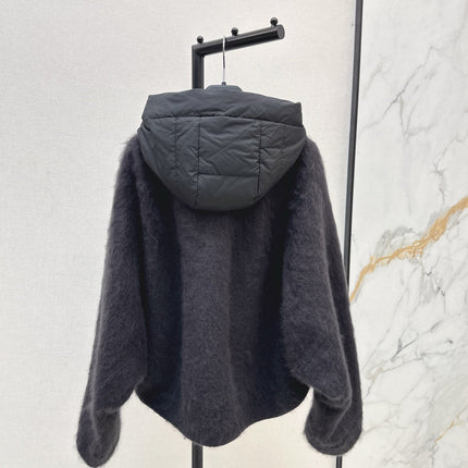 MAX MARA 25S HOODED KNIT JACKET 105