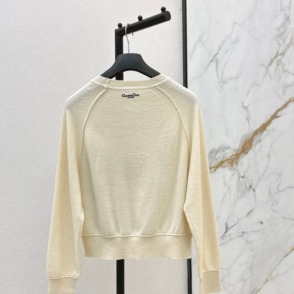 DIOR 25S FLORAL EMBROIDERED CASHMERE SWEATER 571