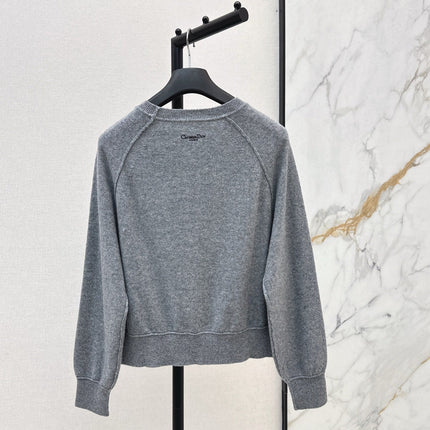 DIOR 25S FLORAL EMBROIDERED CASHMERE SWEATER 593