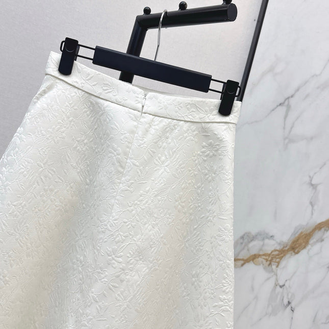 DIOR 25S WHITE FLARED SKIRT 514