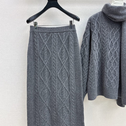 MAX MARA 25S KNIT SKIRT SET 092