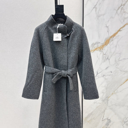 HERMES 25S LONG STAND-COLLAR COAT 451