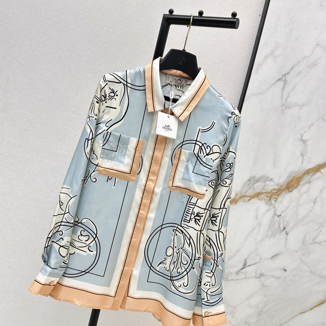 HERMES 25S SILK SHIRT 427