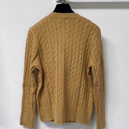 RALPH LAUREN 26S CREW-NECK CABLE-KNIT CARDIGAN 702