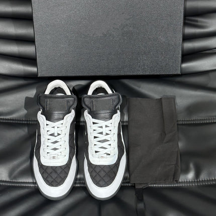CC OTHER PLAID PATTERNS CASUAL STYLE BLACK WHITE SUEDE