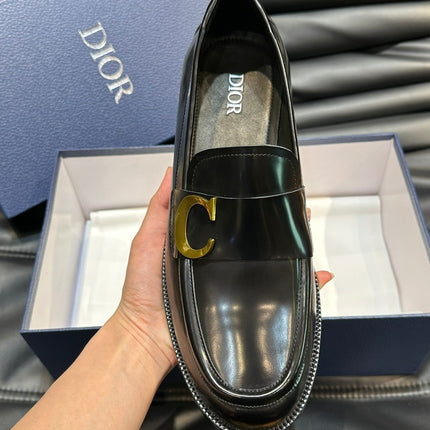 CD EXPLORER C-LETTER LOAFER BLACK CALFSKIN