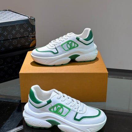 NEO RUN AWAY SNEAKER WHITE MIX GREEN CALFSKIN