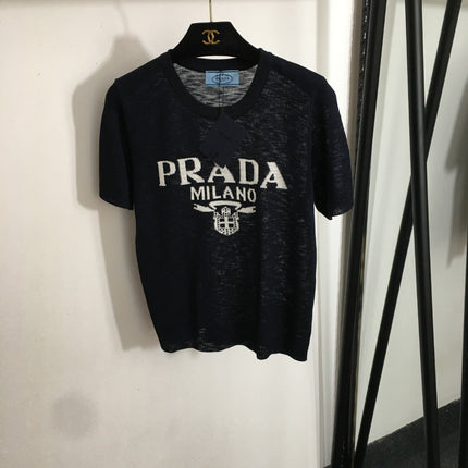 PRADA SHORT-SLEEVE KNIT TOP STYLE 179