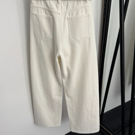 CHANEL 25S HIGH-WAISTED FLEECE-LINED JEANS 564