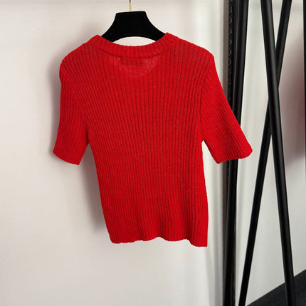 DIOR 26S SHORT-SLEEVE KNIT TOP 1131