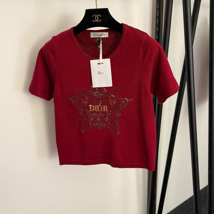 DIOR 26S SHORT-SLEEVE KNIT TOP 1035