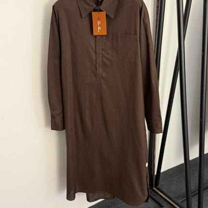 LORO PIANA 26S LONG SLEEVE SHIRT DRESS 808