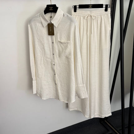 LORO PIANA 26S SHIRT AND WIDE LEG PANTS SET 780