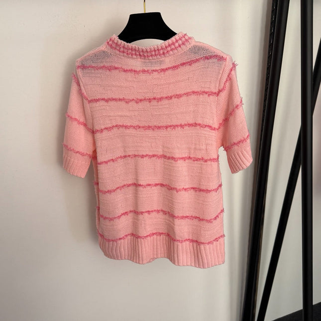 MIUMIU 26S SHORT SLEEVE KNIT TOP 1021
