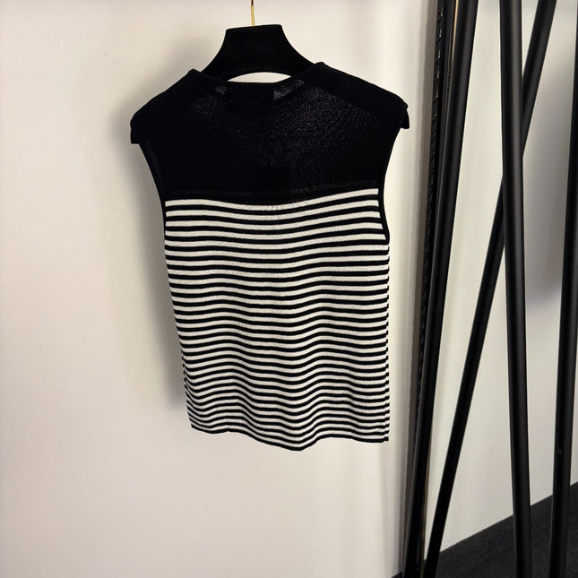 LORO PIANA 26S SLEEVELESS KNIT T-SHIRT 649