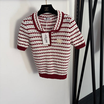CELINE 26S SHORT SLEEVE KNIT TOP 137