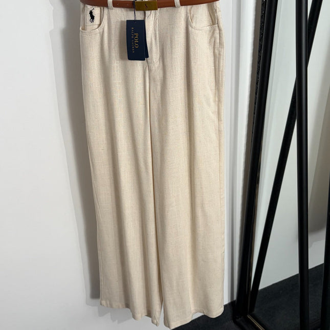 RALPH LAUREN 26S HIGH WAIST WIDE LEG PANTS 438
