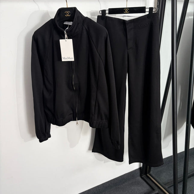 MAXMARA 26S ZIP-UP JACKET & STRAIGHT-LEG PANTS SET 371