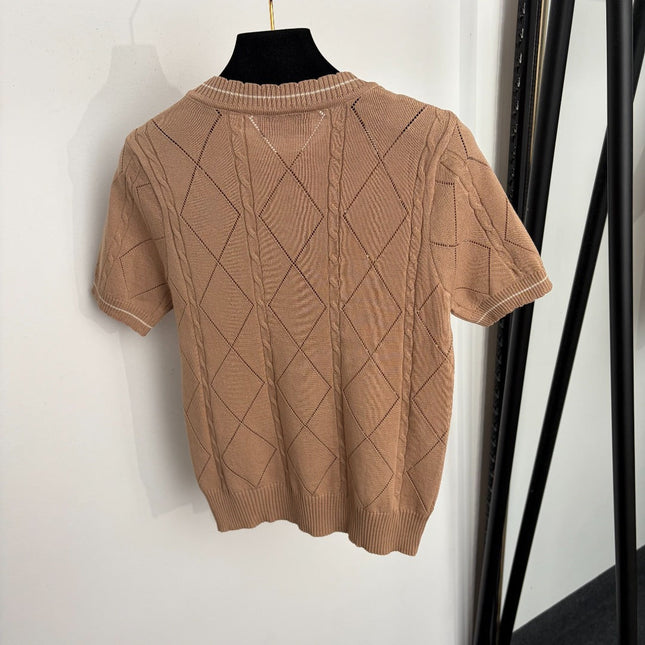 CHANEL 26S SHORT-SLEEVE KNIT TOP 1467