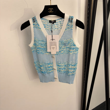 CHANEL 26S V-NECK KNIT VEST 1448