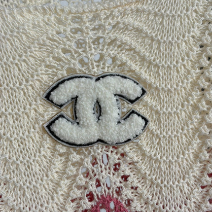CHANEL 26S CUTOUT SHORT-SLEEVE KNIT TOP 1447