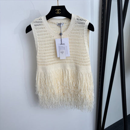 CHANEL 26S FRINGE KNIT VEST 1376