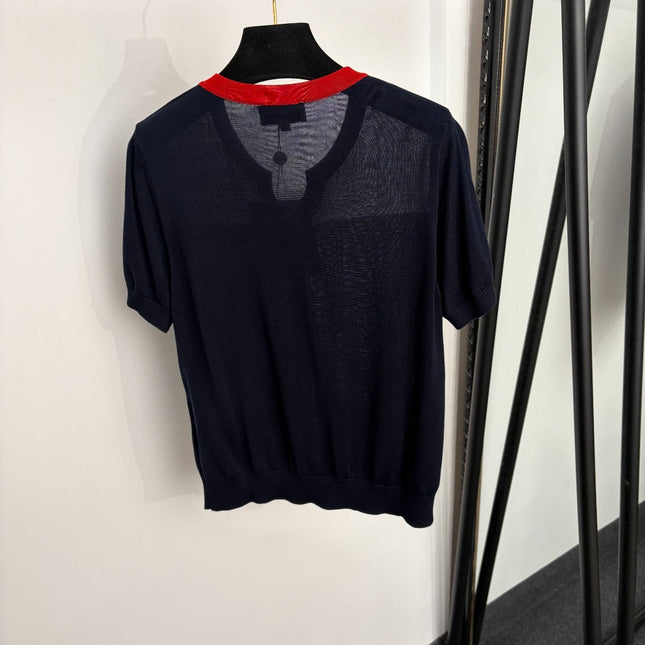 CHANEL 26S SHORT-SLEEVE KNIT TOP 1355