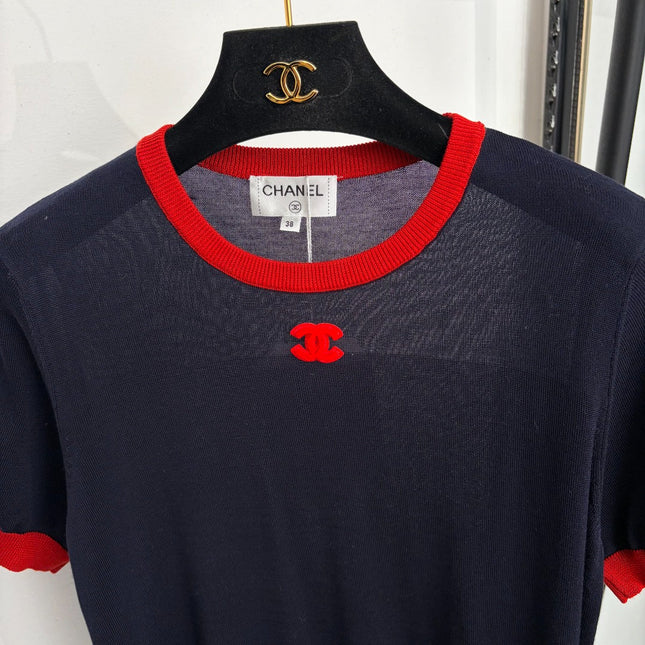 CHANEL 26S SHORT-SLEEVE KNIT TOP 1354