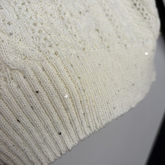 CHANEL 26S SHORT-SLEEVE KNIT TOP 1352