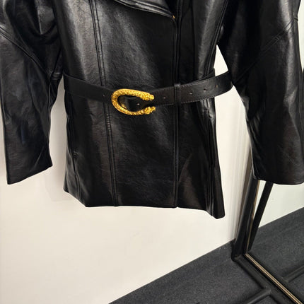 GUCCI 26S LONG-SLEEVE LEATHER JACKET 382